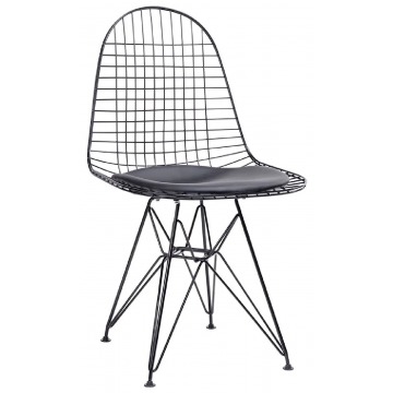 Metalowe ażurowe krzesło do jadalni i salonu - Zuber 2X
