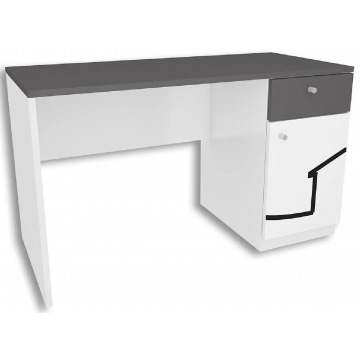 Biało-grafitowe biurko dla dziecka Timi 2X - 5 kolorów