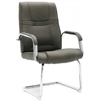 Szare tapicerowane krzesło biurowe - Glomer 3X