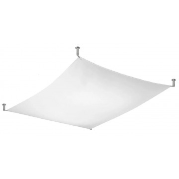 Biały tkaninowy plafon LED 130x105 cm - EX659-Luni