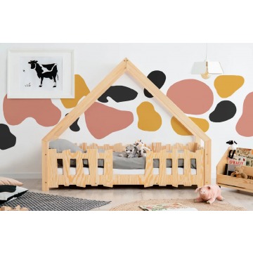 Drewniane łóżko dziecięce w formie domku 12 rozmiarów - Tiffi 4X