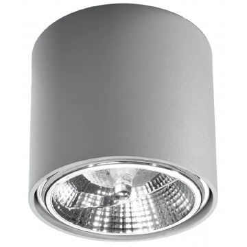 Szary minimalistyczny plafon LED walec - EX655-Tiubo