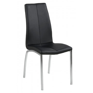 Eleganckie krzesło czarno srebrne - Stevi