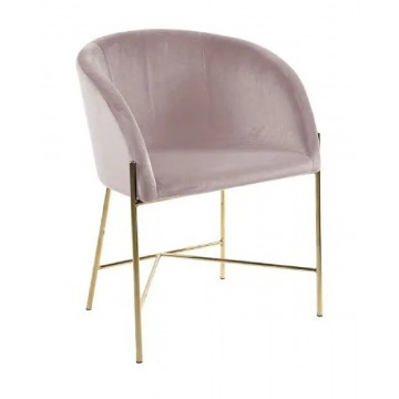 Różowe krzesło welurowe - Amazon 4X