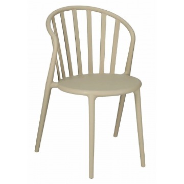 Minimalistyczne krzesło beżowe - Alar