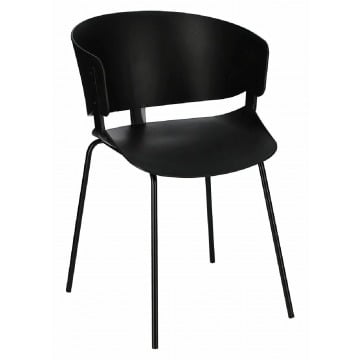 Minimalistyczne krzesło czarne - Nalmi