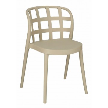 Minimalistyczne krzesło beżowe - Telmo