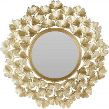 Okrągłe lustro złote w stylu glamour - Estamo