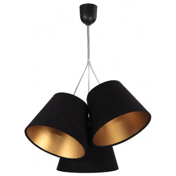 Czarno-złota lampa wisząca z abażurami - EXX69-Novida