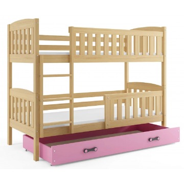Drewniane łóżko piętrowe dla dzieci 90x200 - Celinda 3X