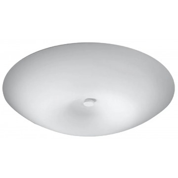 Biały okrągły szklany plafon 43 cm - EXX209-Fisel
