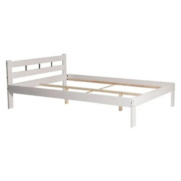 Białe minimalistyczne łóżko 140x200 - Kertis