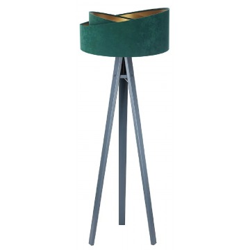 Zielono-antracytowa welurowa lampa stojąca - EXX250-Volia