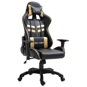 Złote krzesło obrotowe dla gracza - Gamix