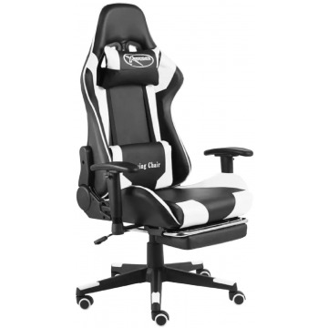 Czarno-biały fotel ergonomiczny dla gracza - Divinity