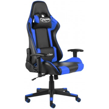 Czarno-niebieskie krzesło dla gracza - Grando