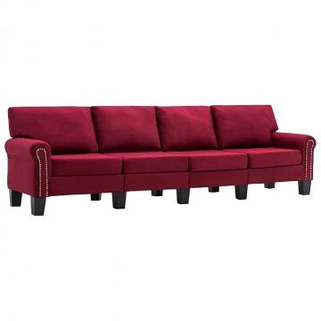 Czteroosobowa czerwona sofa - Alaia 4X