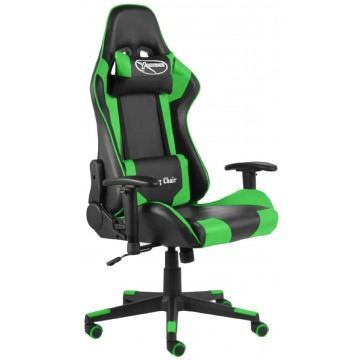 Czarno-zielony fotel dla gracza - Grando