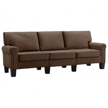 Trzyosobowa brązowa sofa - Alaia 3X