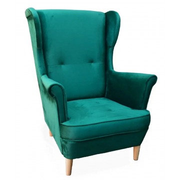 Tapicerowany fotel uszak do salonu - Amiger 2X 40 kolorów