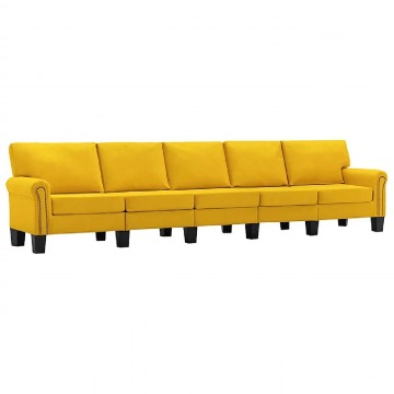 5-osobowa żółta sofa dekoracyjna - Alaia 5X