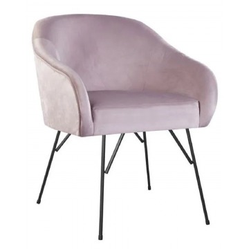 Różowy tapicerowany fotel do salonu Iveris 5X - 68 kolorów