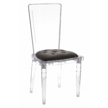 Transparentne krzesło welurowe - Tulius