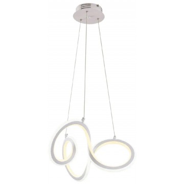 Biała nowoczesna lampa wisząca LED - S005-Nevro