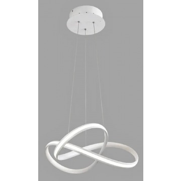 Biała lampa wisząca LED serpentyna - S008-Tinis