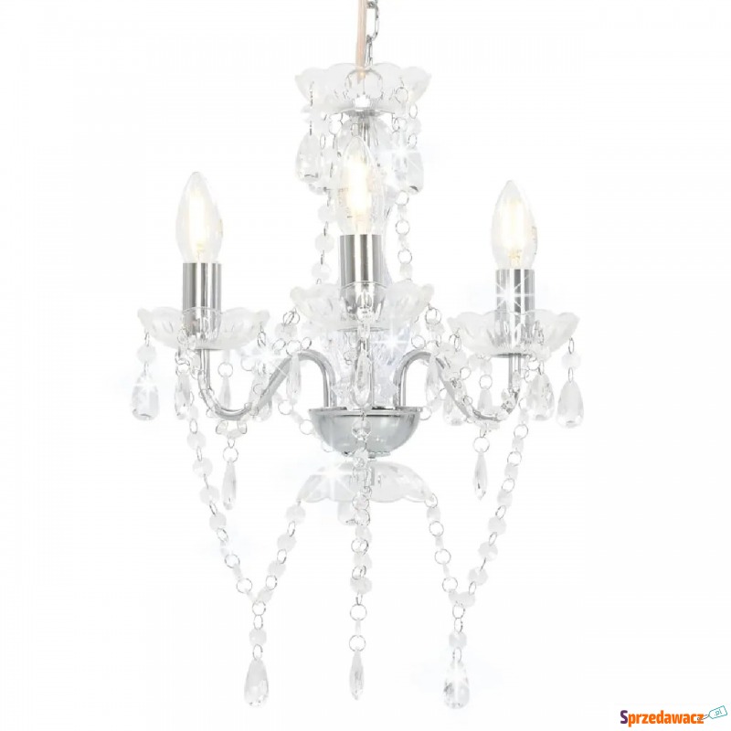 Srebrny kryształowy żyrandol świecznik - EX95-Zeus - Lampy wiszące, żyrandole - Dąbrowa Górnicza