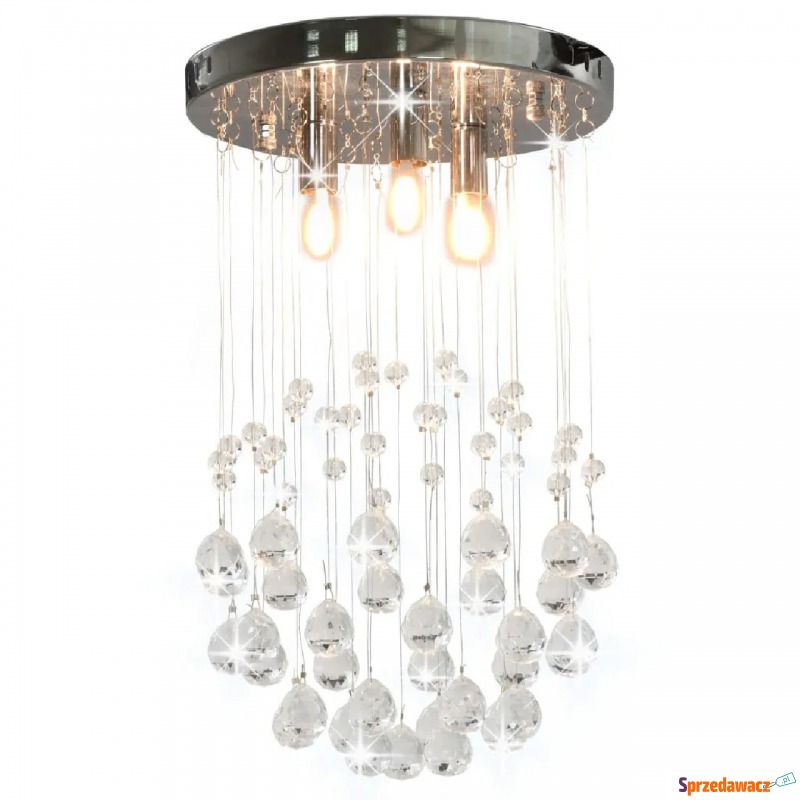 Kryształowa lampa sufitowa w stylu glamour -... - Lampy wiszące, żyrandole - Lębork
