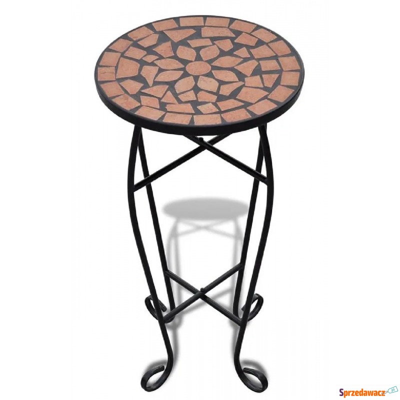 Terakotowy stolik z mozaikowym blatem - Cadix - Kwietniki - Tomaszów Mazowiecki