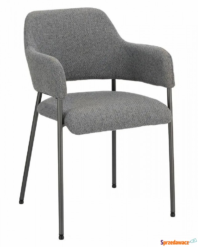 Ciemnoszare krzesło tapicerowane - Tatami - Krzesła do salonu i jadalni - Kołobrzeg