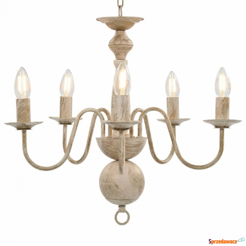 Biały żyrandol świecznikowy - EX101-Volas - Lampy wiszące, żyrandole - Załom