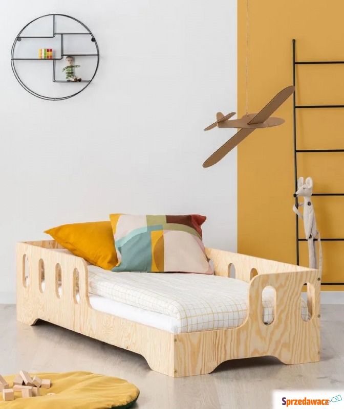 Prawostronne łóżko drewniane dziecięce 16 roz... - Meble dla dzieci - Konin