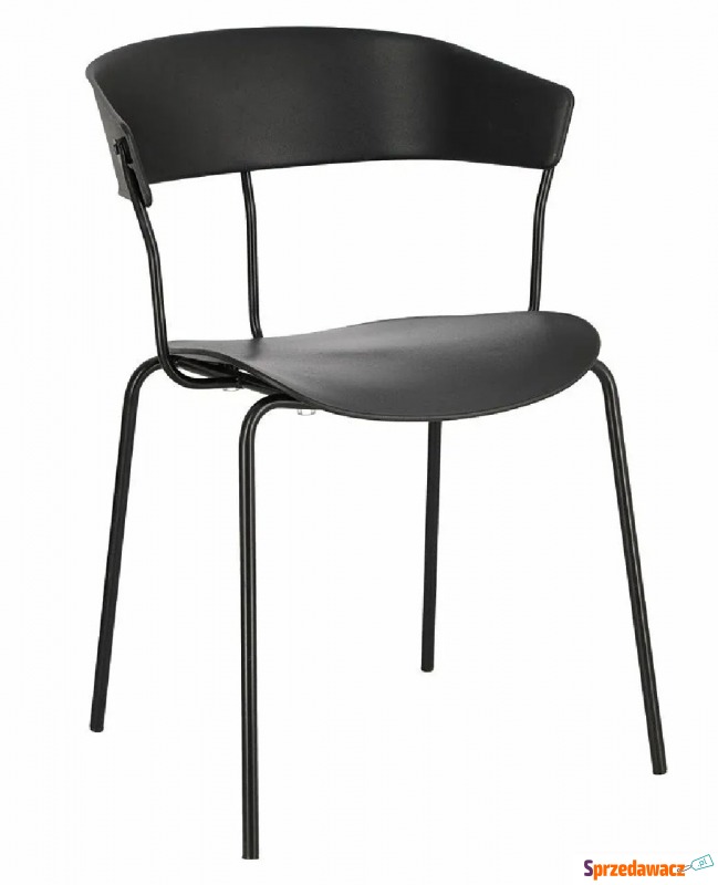 Minimalistyczne krzesło czarne - Salmi - Krzesła do salonu i jadalni - Kielce