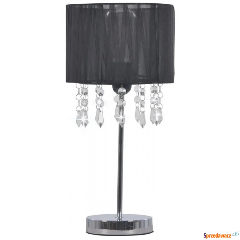 Czarna lampka stołowa glamour z abażurem - EX... - Lampy stołowe - Konin