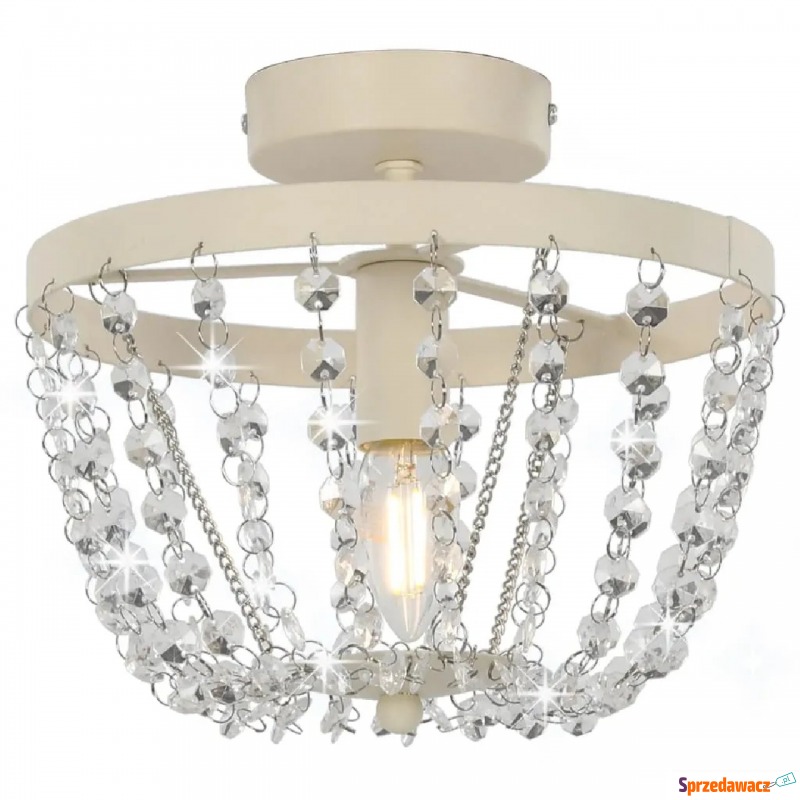 Biała kryształowa lampa sufitowa - EX167-Sonia - Lampy wiszące, żyrandole - Grabówka
