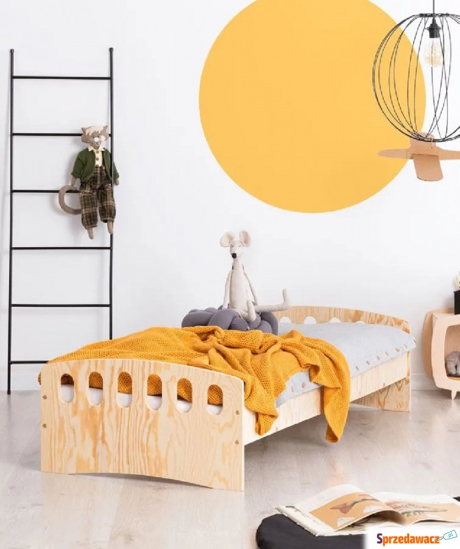 Drewniane łóżko dziecięce ze stelażem - Mailo... - Meble dla dzieci - Jabłowo