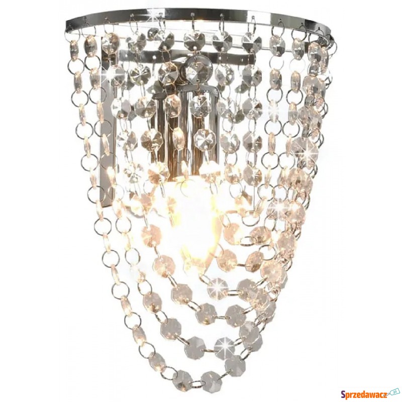 Kryształowa lampa ścienna w stylu glamour - E... - Lampy wiszące, żyrandole - Ustka