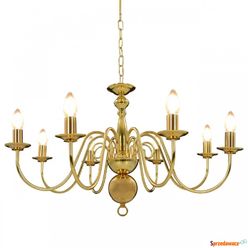 Złoty żyrandol w formie świecznika - EX170-Milet - Lampy wiszące, żyrandole - Puławy