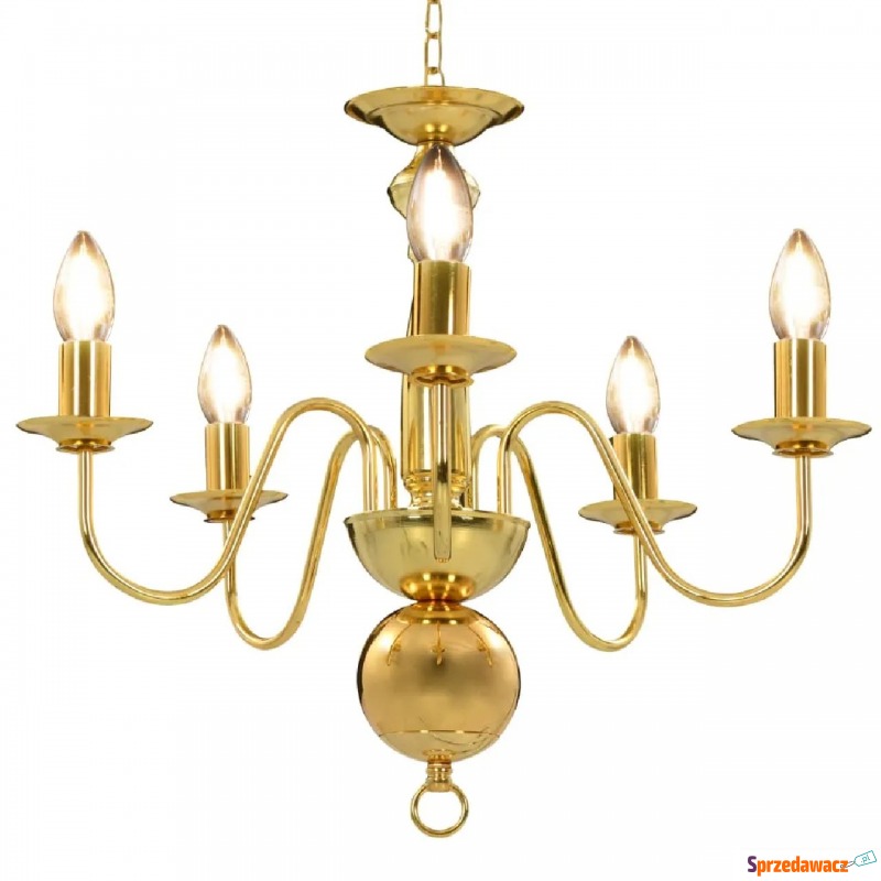 Złoty żyrandol świecznikowy - EX169-Milet - Lampy wiszące, żyrandole - Pińczów