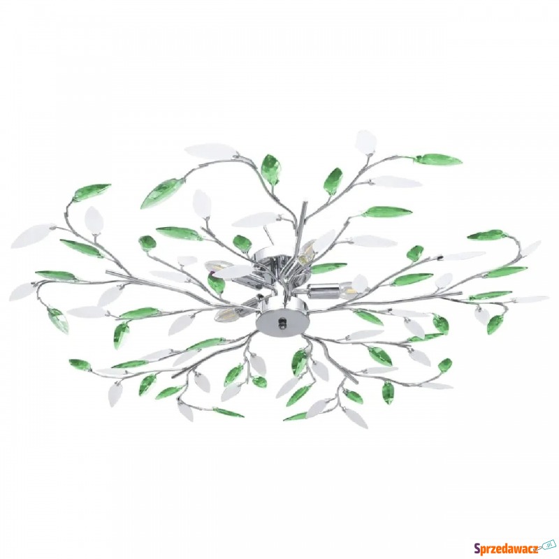Zielona lampa sufitowa w kształcie liści - EX... - Lampy wiszące, żyrandole - Kutno