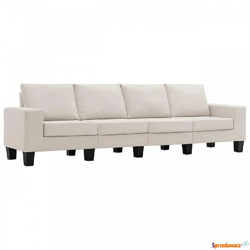 4-osobowa kremowa sofa z poduszkami - Lurra 4Q - Fotele, sofy ogrodowe - Lubin