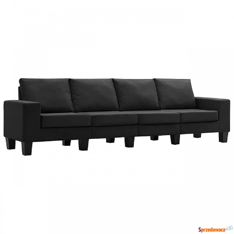 4-osobowa czarna sofa z poduszkami - Lurra 4Q - Fotele, sofy ogrodowe - Jarosław