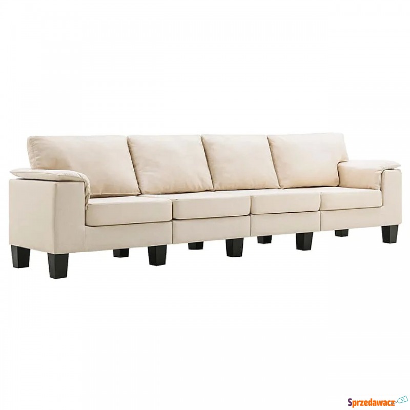 4-osobowa sofa kremowa z podłokietnikami - Ek... - Fotele, sofy ogrodowe - Łomża