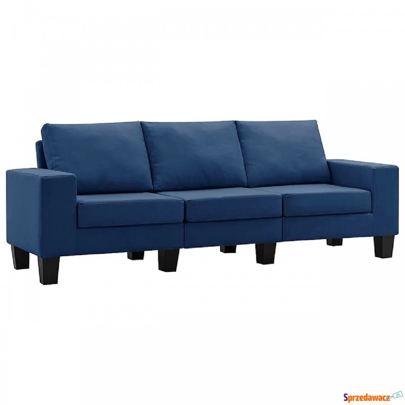 Trzyosobowa niebieska sofa z podłokietnikami -... - Fotele, sofy ogrodowe - Grudziądz