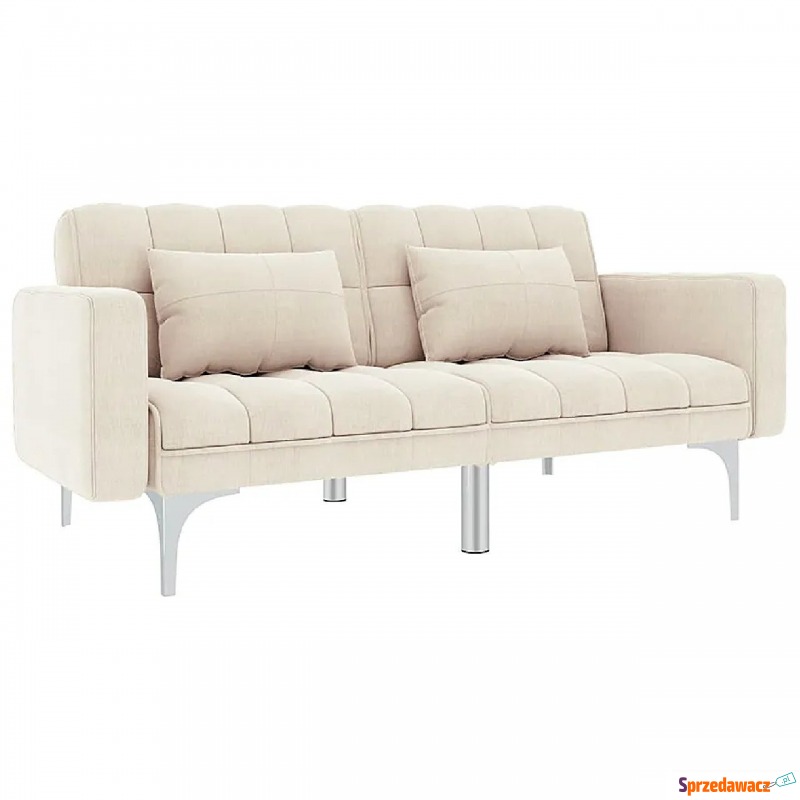 Rozkładana dwuosobowa kremowa sofa - Distira 2D - Fotele, sofy ogrodowe - Kalisz
