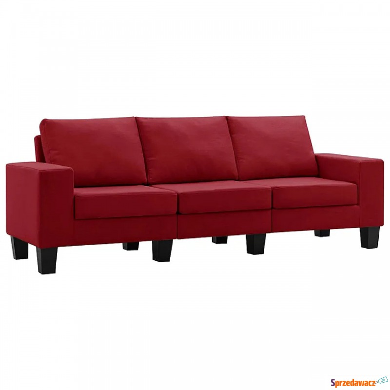 Trzyosobowa sofa z poduszkami czerwone wino -... - Fotele, sofy ogrodowe - Kielce