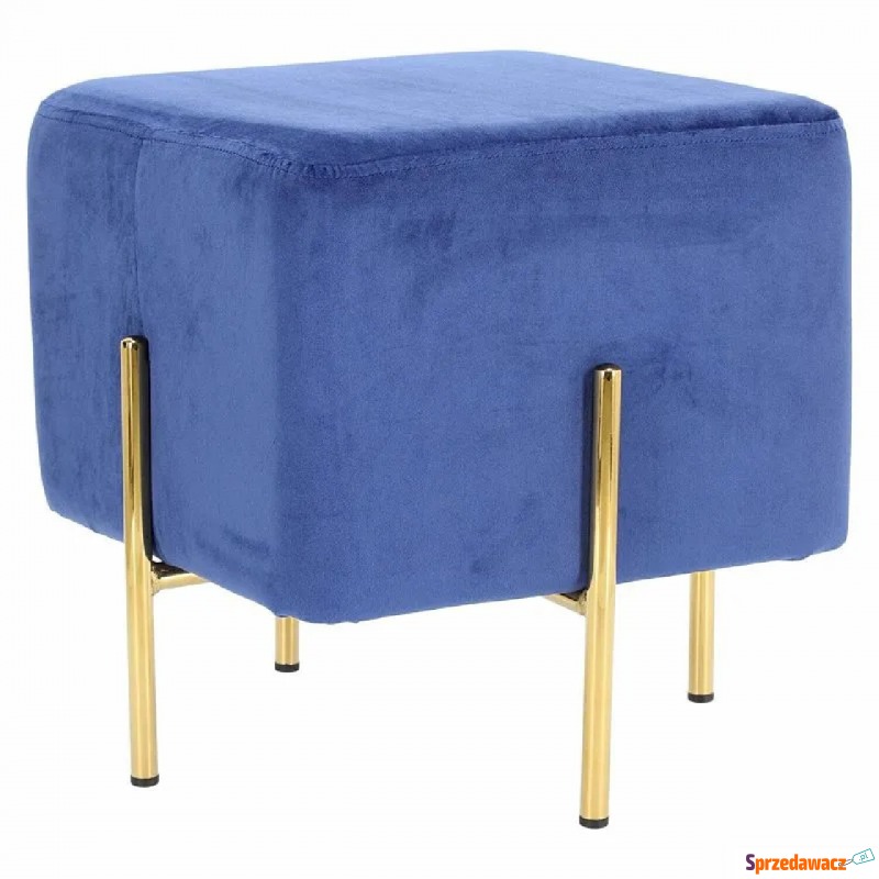 Welwetowa pufa glamour niebieska - Sohio - Sofy, fotele, komplety... - Pabianice